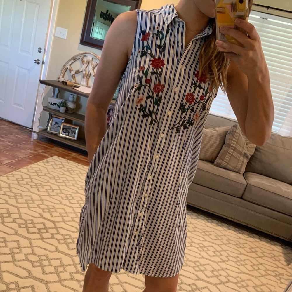 Pinstriped dress